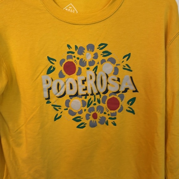 Well Worn Latino Heritage Month Yellow Poderosa Long Sleeve Top - Picture 2 of 4